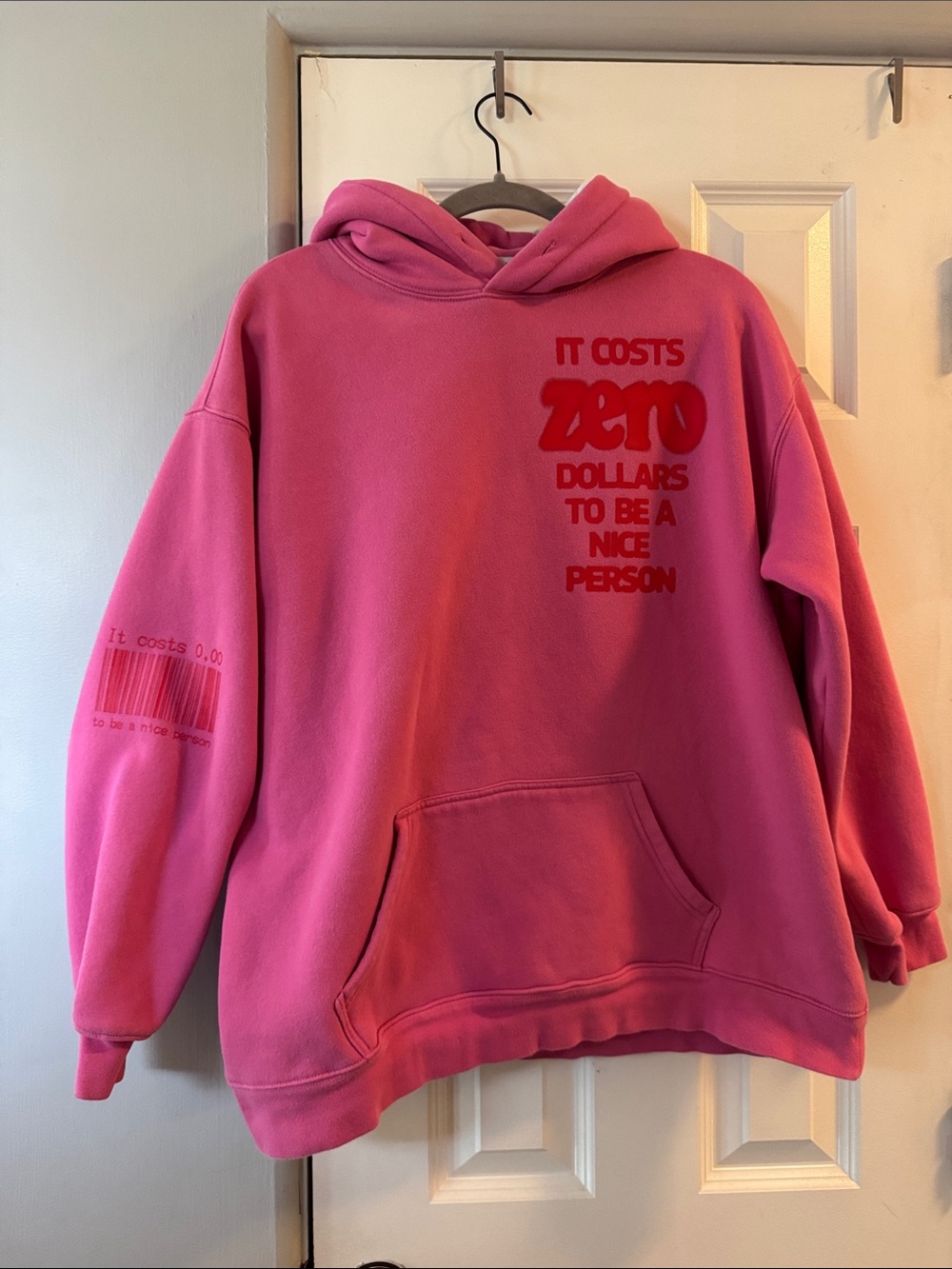 Pink Graphic Hoodie Sweatshirt - It Costs Zero